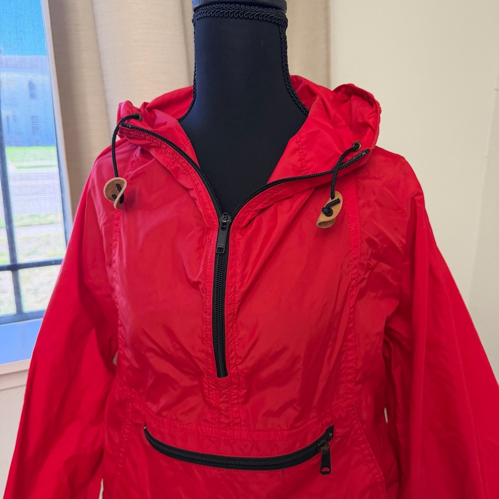 Vintage L.L. Bean Red Pullover Jacket Windbreaker - Picture 10 of 12